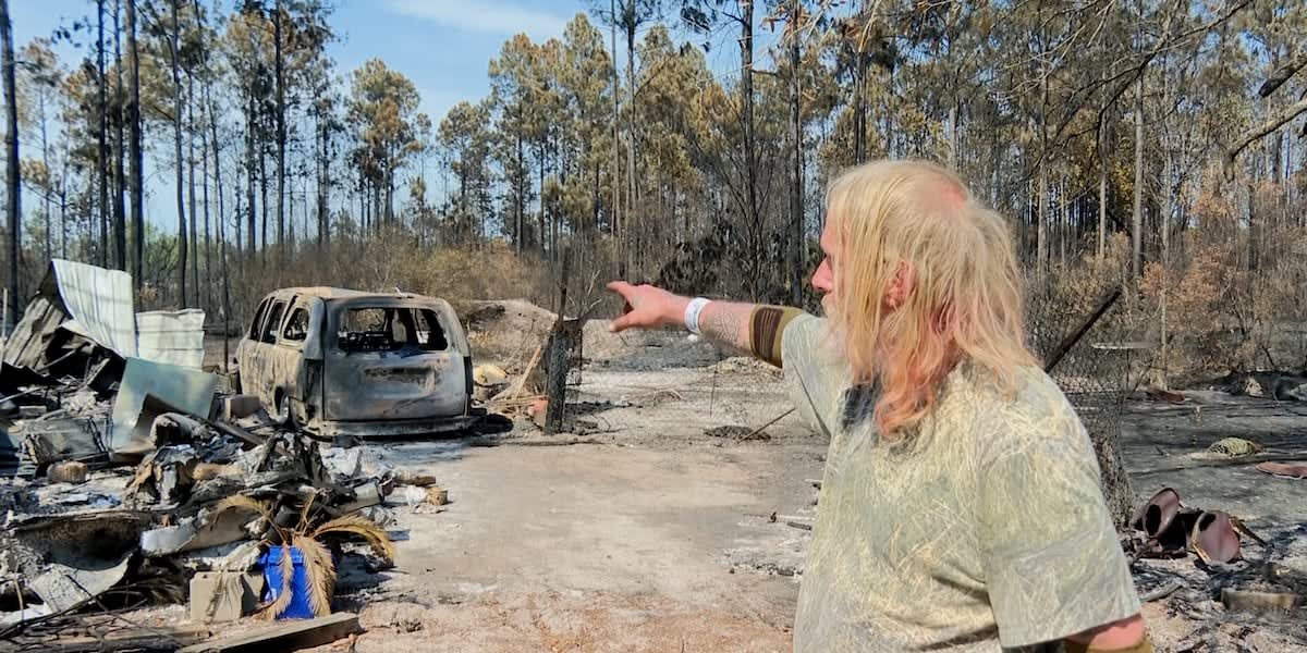 Florida Man and Dog Survive Run Through Wildfire Flames