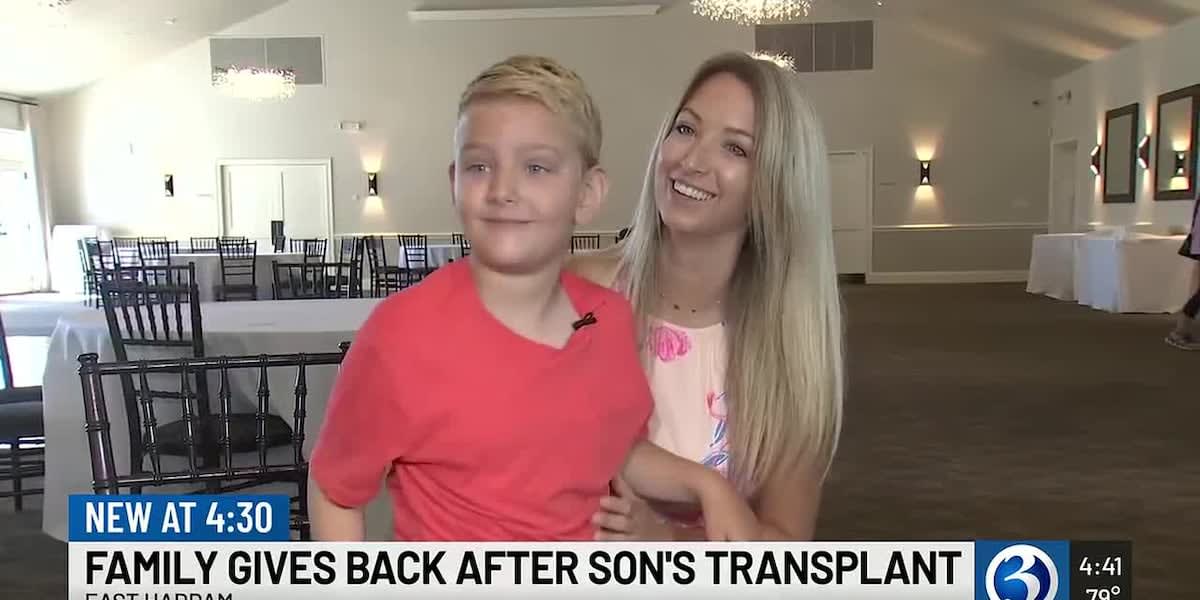Young boy Lincoln Stanger smiling in first grade after receiving life-saving heart transplant