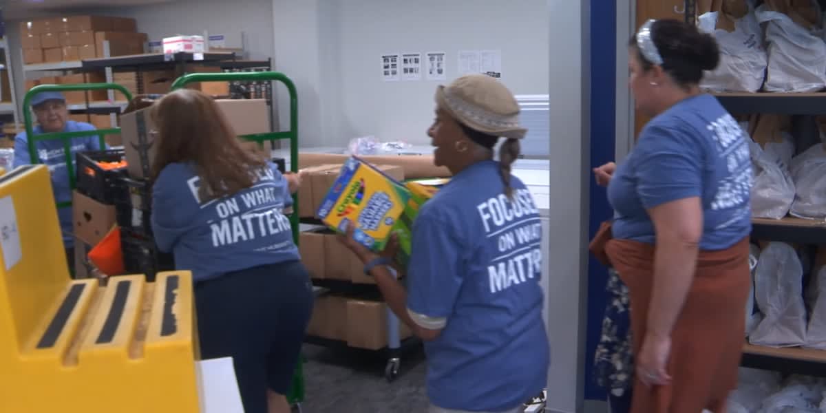 MGM Volunteers Pack Hundreds of Backpacks for Springfield Kids
