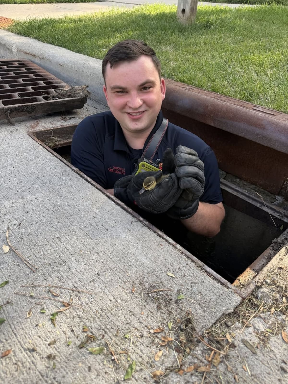 Firefighters Rescue Ducklings from Wisconsin Storm Drain - Image 2