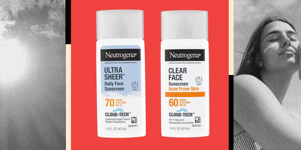 Woman applying lightweight sunscreen to her face on a sunny day outdoors