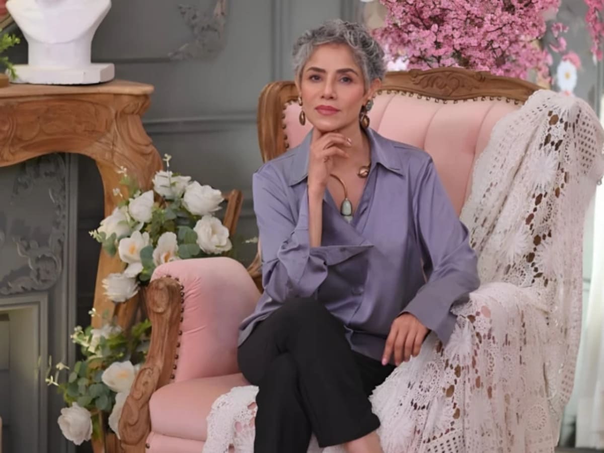 Pakistani director Angeline Malik speaking candidly about her cancer survival journey on television