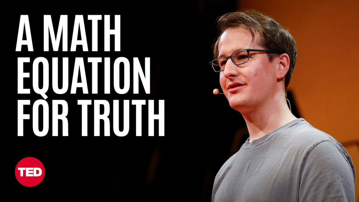 Computer scientist Tudor Achim presenting at TED conference about mathematical AI systems