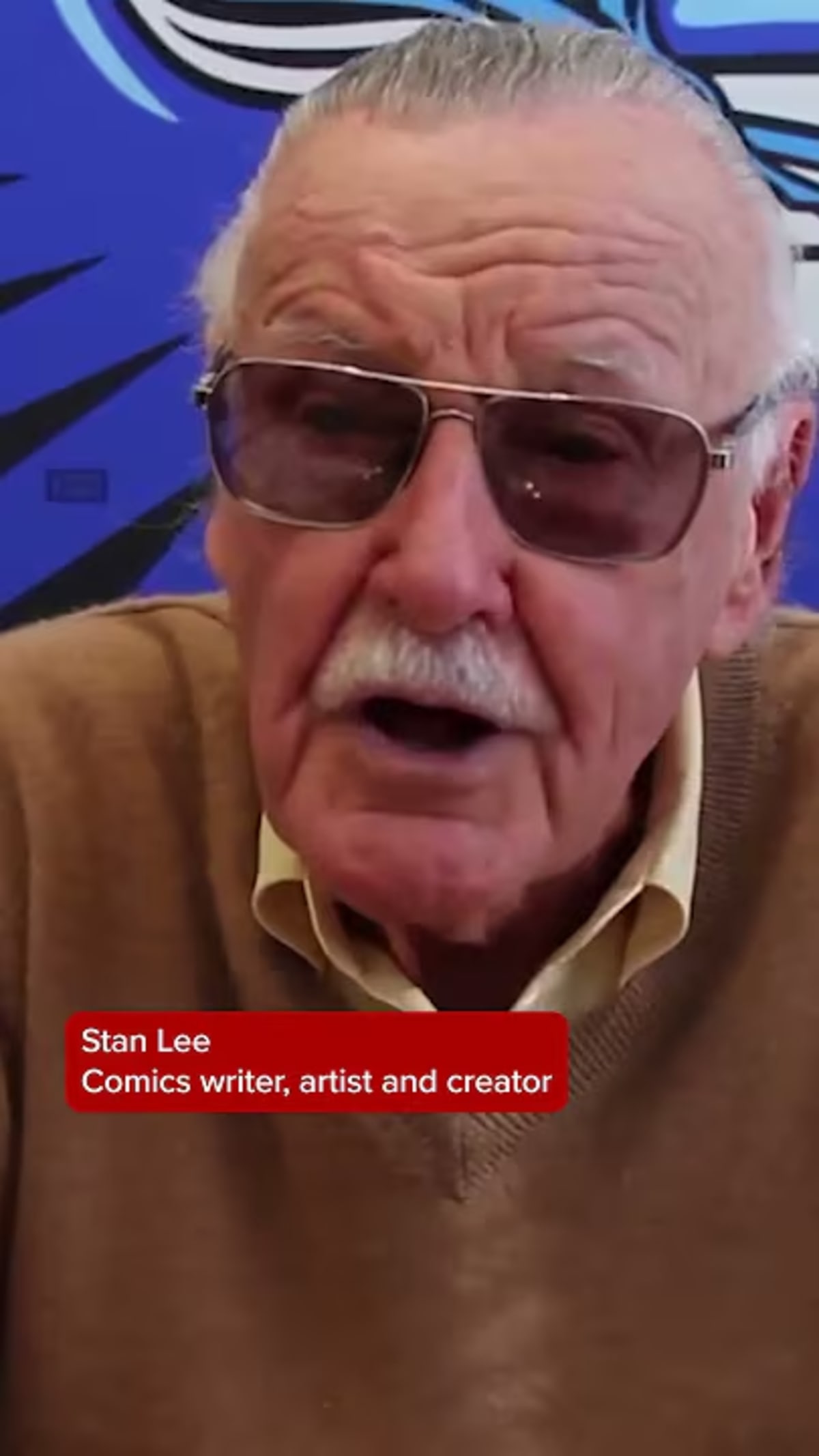 ** Stan Lee speaking at TED about creating memorable superheroes like Spider-Man