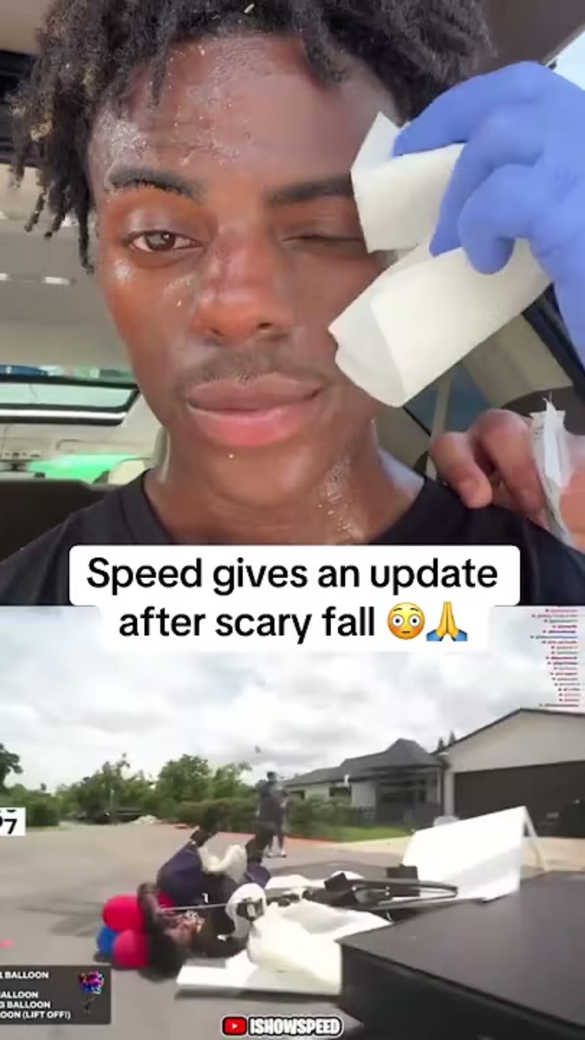 Streamer IShowSpeed during his 60 million subscriber celebration livestream broadcast