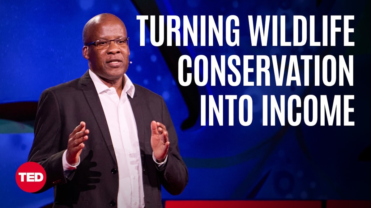 ** Conservationist Seif Hamisi speaking at TED Countdown Summit about community-based wildlife conservation in Kenya