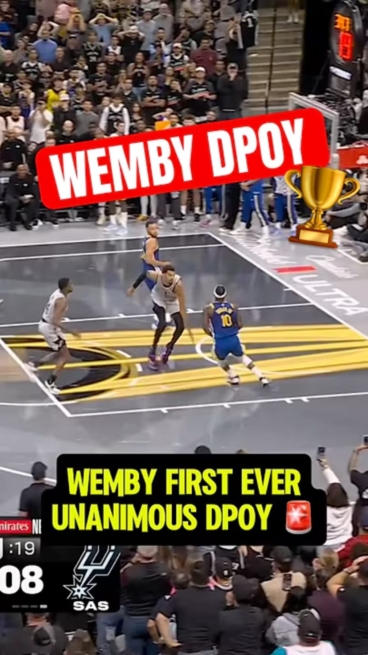 Victor Wembanyama Wins DPOY at 21, Youngest Ever