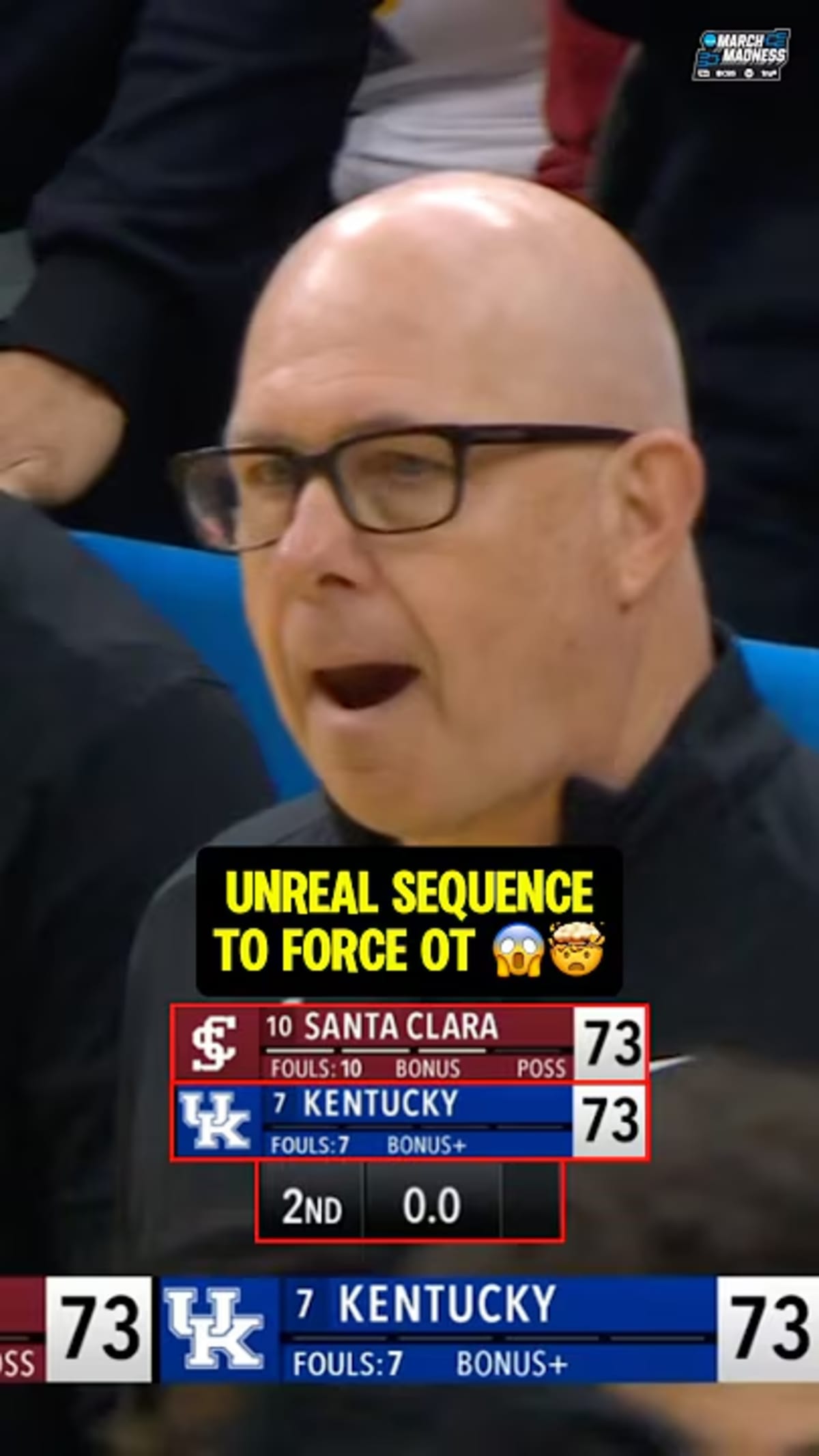 Kentucky Player's Buzzer-Beater Sends Game to Overtime