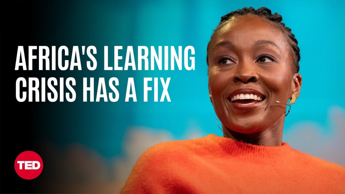 ** African students in classroom using educational technology designed for local learning needs