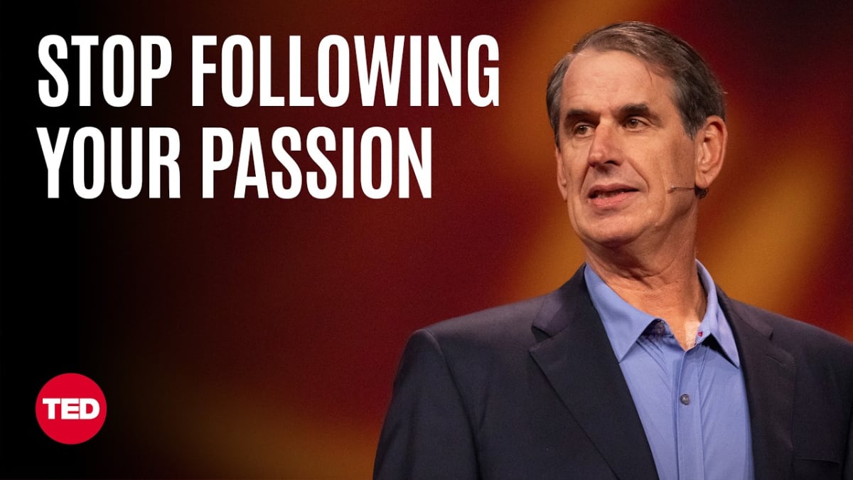 ** Venture capitalist Bill Gurley speaking at TED2026 conference about career fascination and lifelong learning