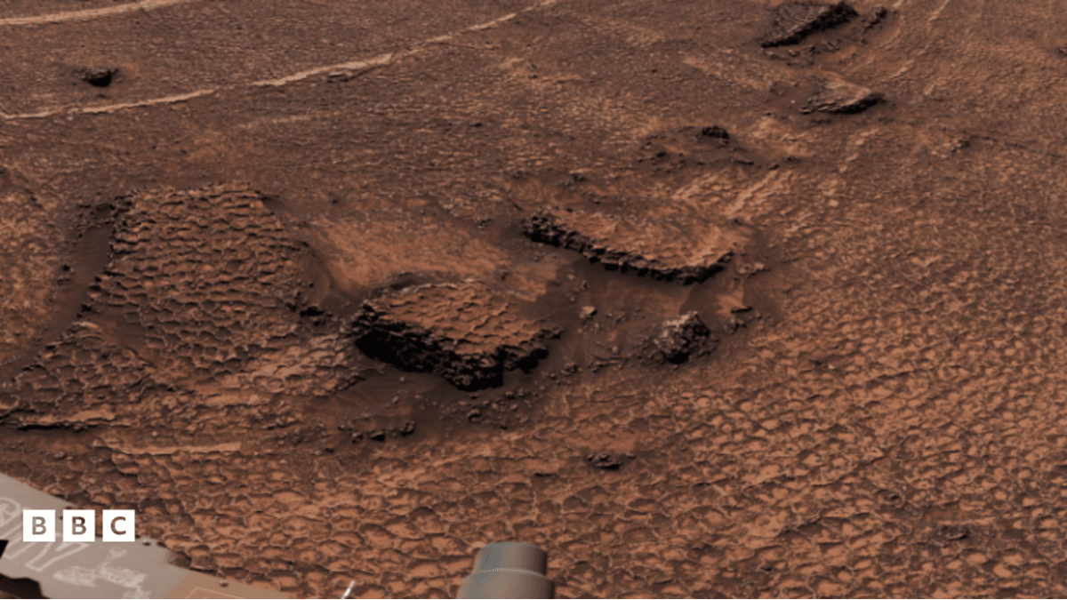 NASA Rover Spots Giant Honeycomb Patterns Across Mars Valley