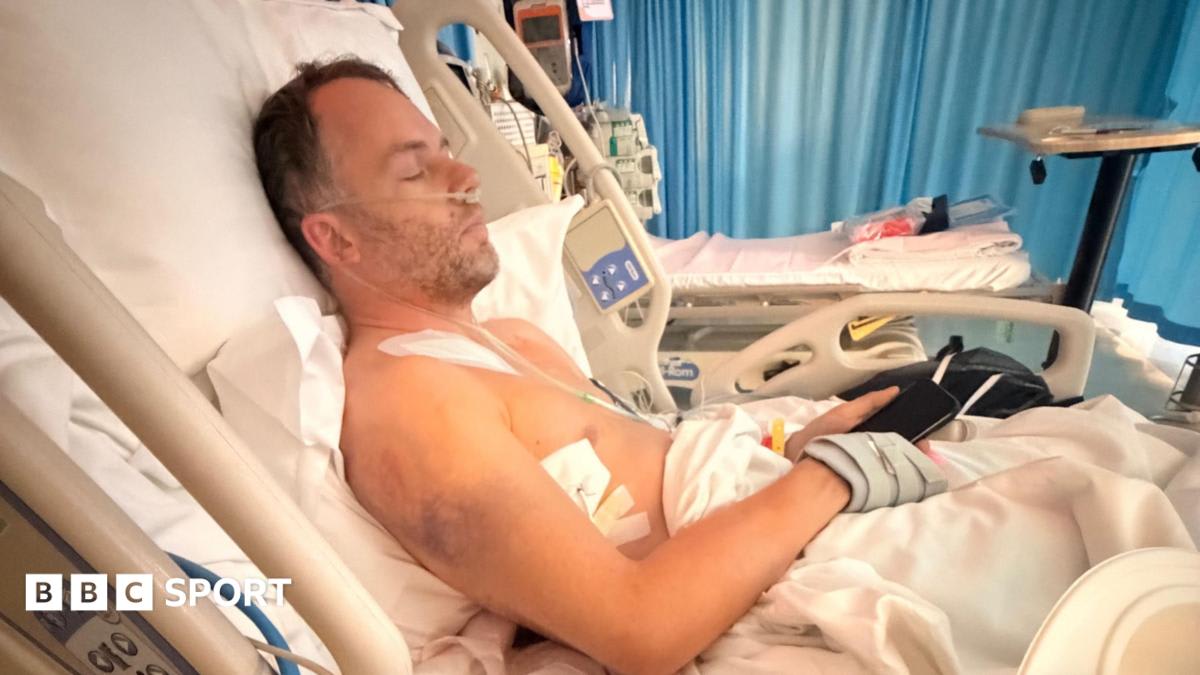 British racing driver Ollie Millroy recovering in hospital bed after being rescued from burning crash
