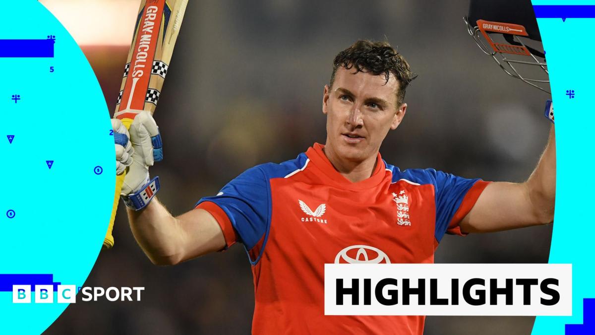 England cricketer Harry Brook celebrating after scoring century against Sri Lanka in Southampton