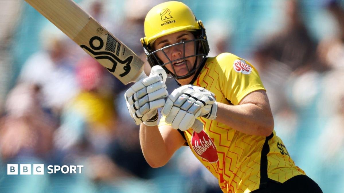 Nat Sciver-Brunt batting for Trent Rockets during her match-winning 67 at The Oval