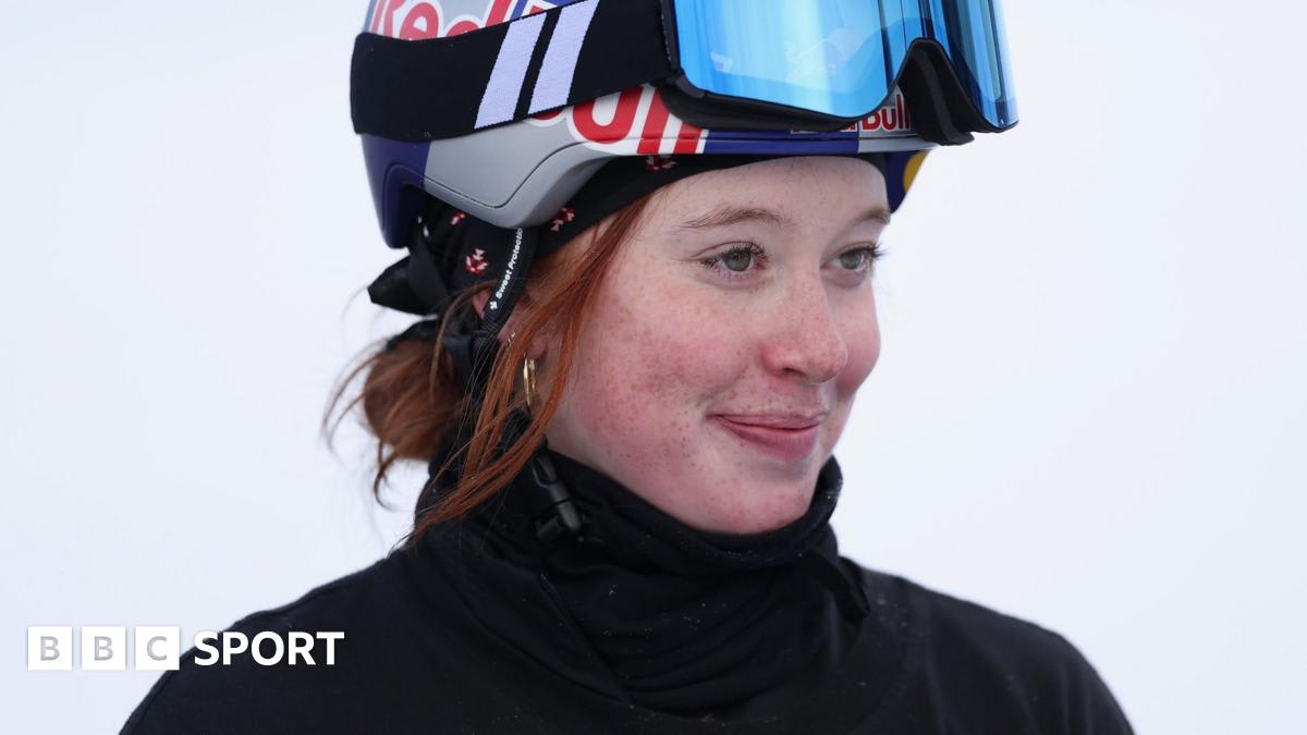 Kirsty Muir competing in freeski slopestyle at World Cup event in Switzerland