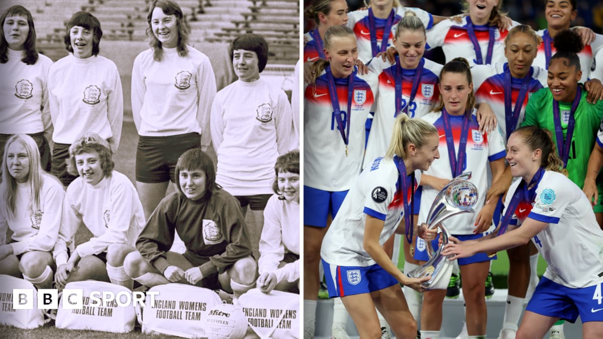 England women's football team celebrating their European Championship victory in white jerseys