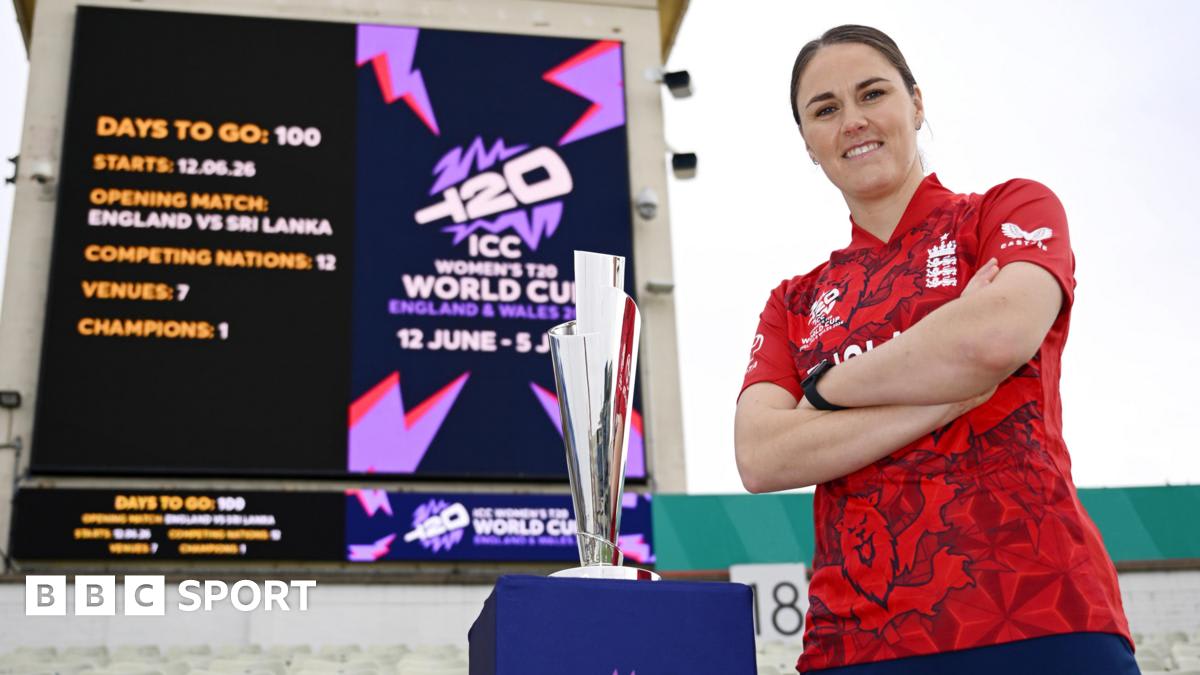 England cricket captain Nat Sciver-Brunt smiling at Edgbaston stadium before Women's T20 World Cup