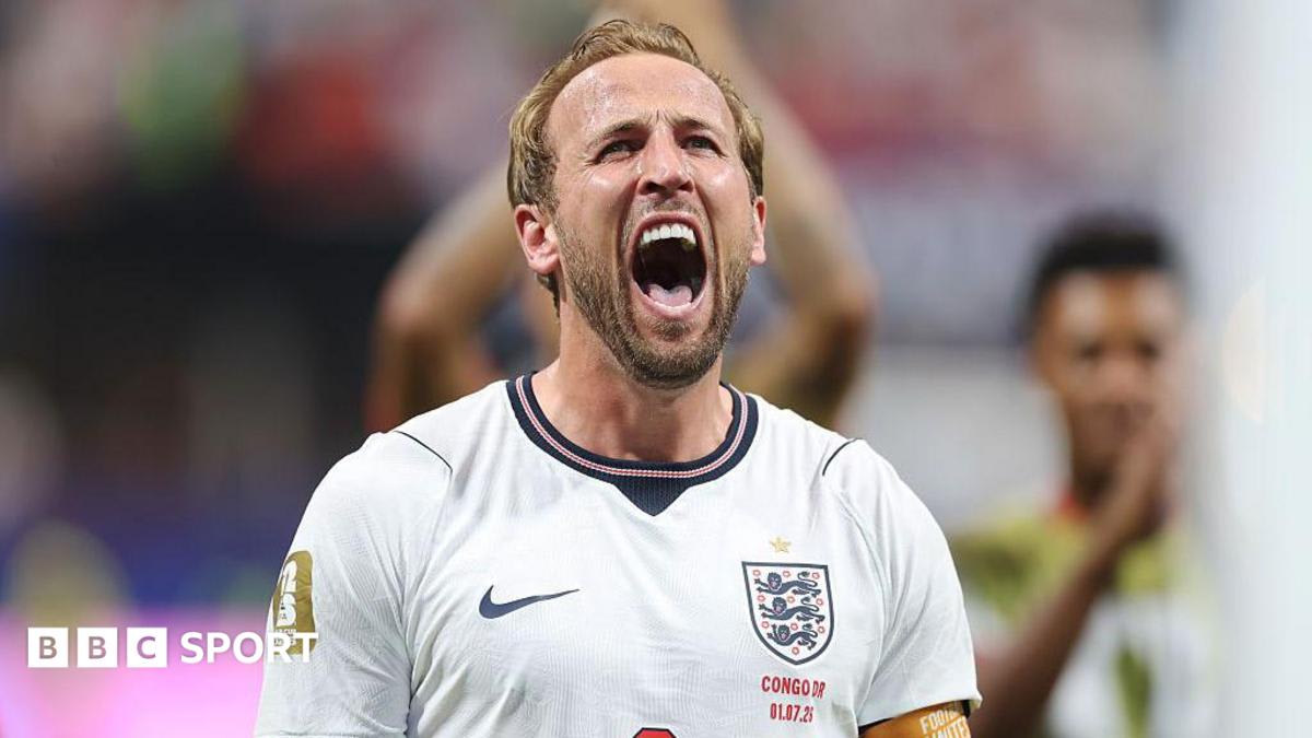 ** England captain Harry Kane celebrating after scoring in Atlanta's stadium