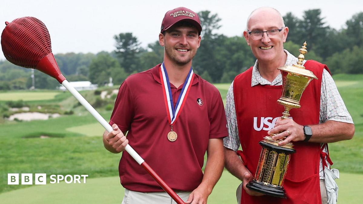 Dad Caddies as Son Wins US Amateur Golf Championship