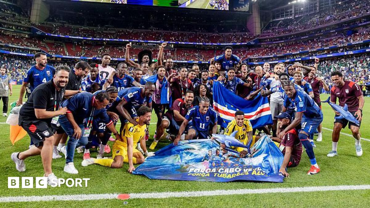 ** Cape Verde goalkeeper Vozinha celebrates after historic World Cup qualifying match against Spain