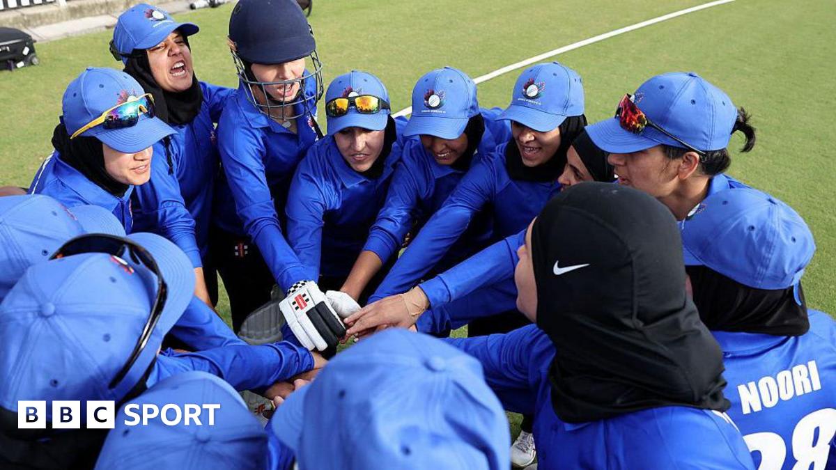 Afghan women cricketers in action during their first competitive match in Melbourne