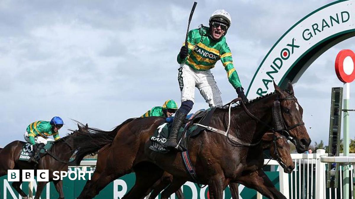 Jockey Paul Townend riding I Am Maximus to historic Grand National victory at Aintree