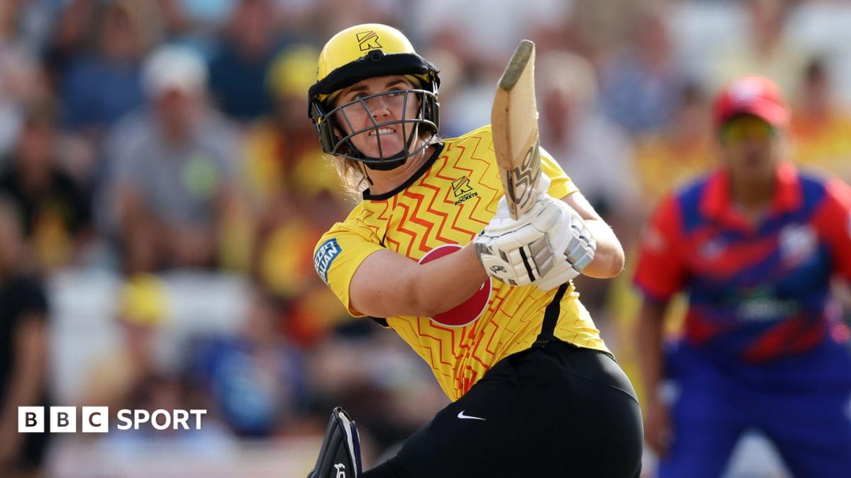 England cricket captain Nat Sciver-Brunt batting during Trent Rockets' dramatic comeback victory