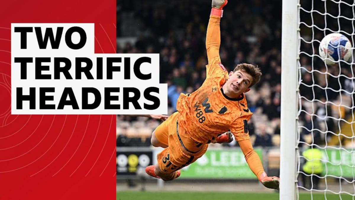 ** Ben Waine celebrating his FA Cup winning goal for Port Vale with raised arm Shearer tribute