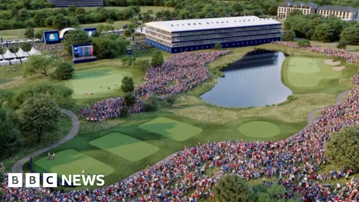 Aerial view of green Hulton Park estate in Bolton, proposed site for 2035 Ryder Cup