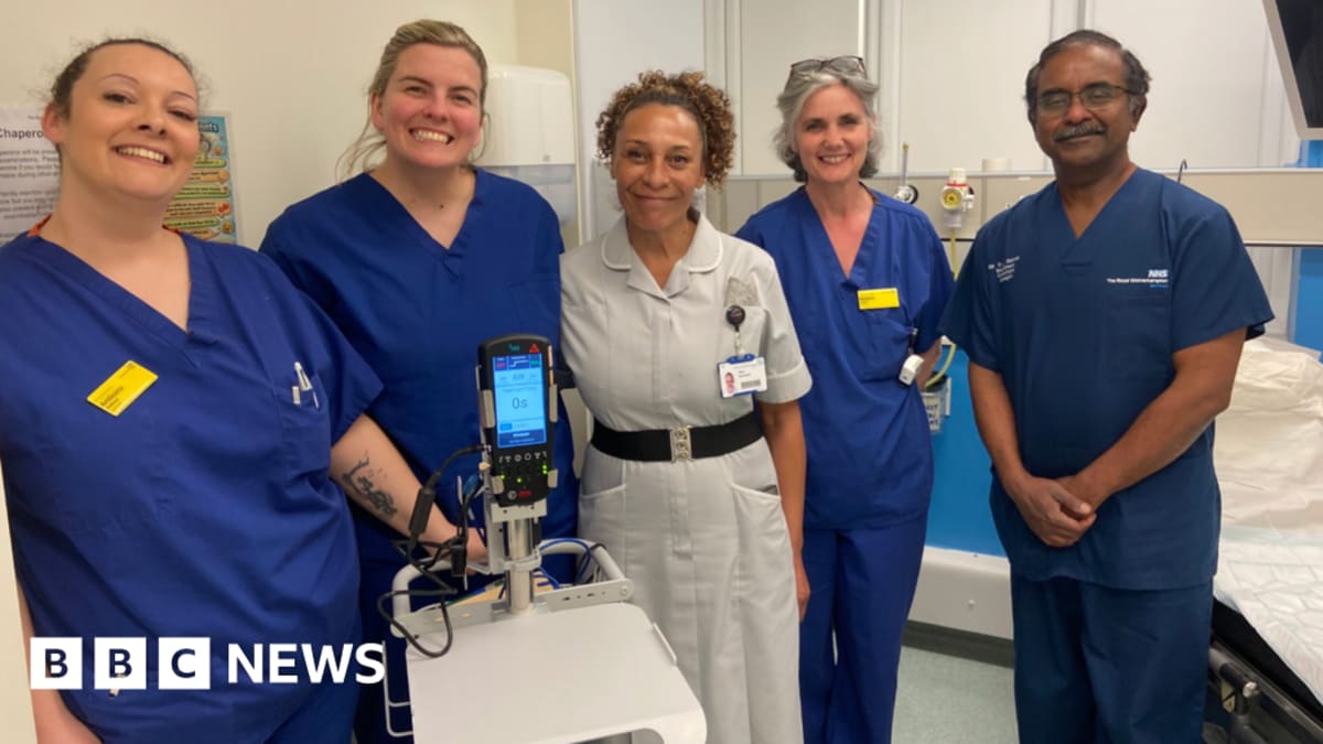 Medical team at New Cross Hospital where new bladder cancer laser treatment helps patients