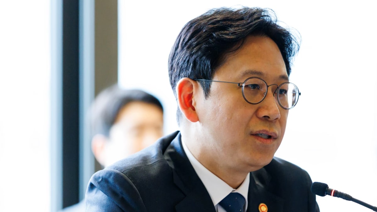 South Korean Deputy Prime Minister Bae Kyung-hoon speaking at government technology event in Seoul