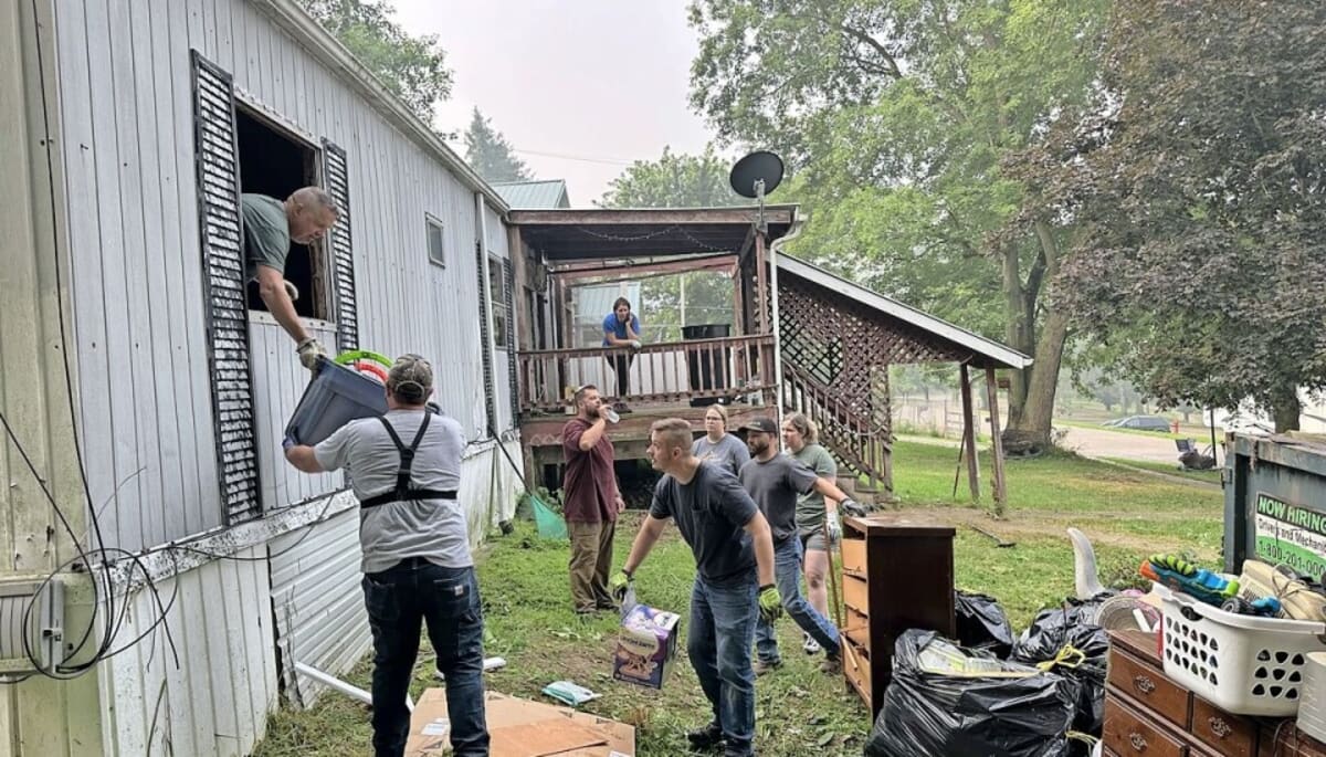 ProVia Workers Clear Millersburg Site for 2 Habitat Homes
