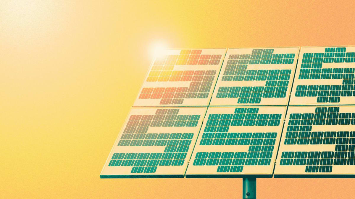 Solar panels and wind turbines generating clean electricity for corporate energy buyers across America