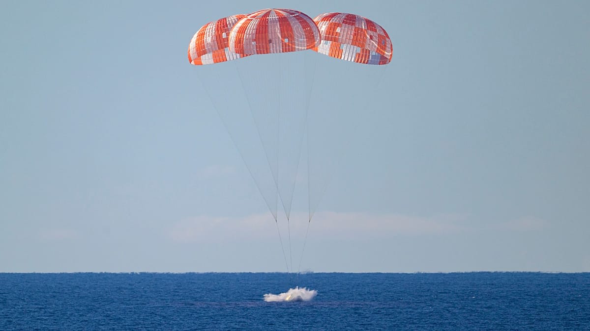 Four Astronauts Splash Down After Historic Moon Mission