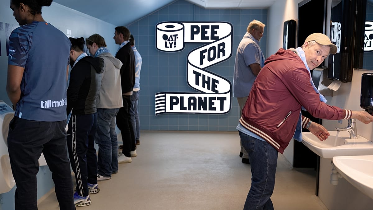 Special urine-collecting urinals installed at Malmö FF soccer stadium in Sweden for fertilizer research
