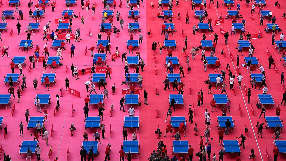 7,000 Players Set Table Tennis Record in Moscow