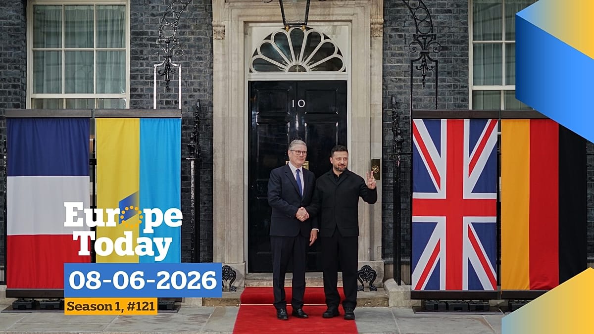 European and Ukrainian leaders meeting at diplomatic conference table for peace negotiations