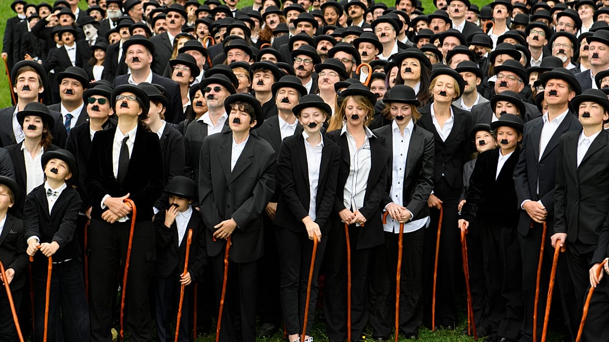 400+ Chaplin Lookalikes Gather for Swiss World Record
