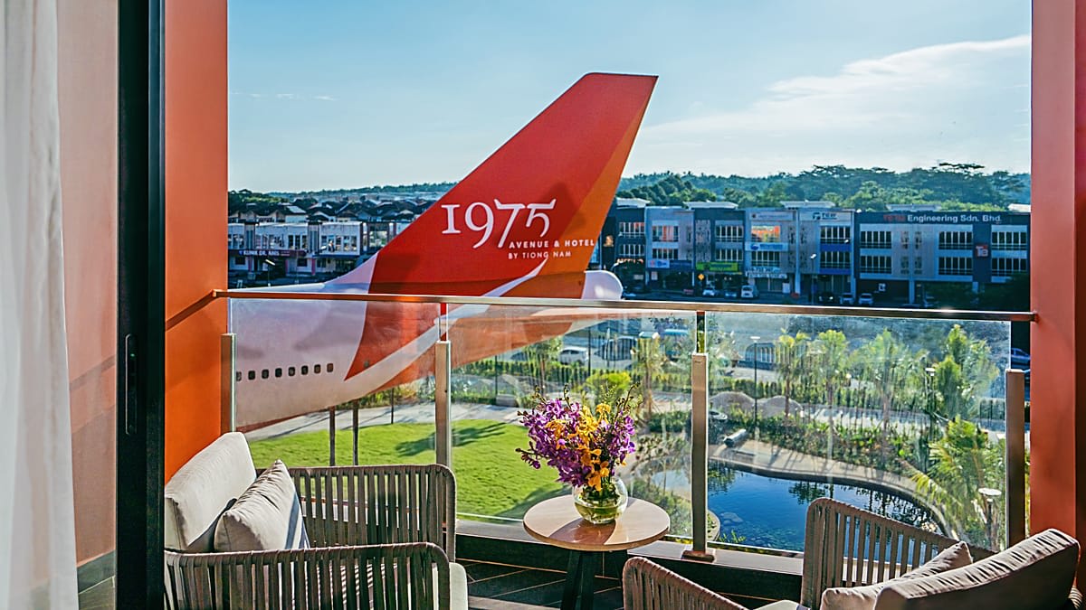 Two large Boeing 747 aircraft converted into hotel suites at Malaysian resort property