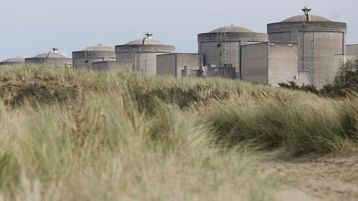 Aerial view of Gravelines nuclear power station on the northern coast of France