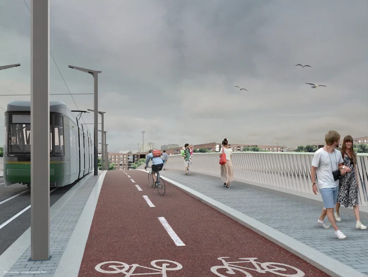 Helsinki's New Bridge Bans Cars, Puts Bikes and Trams First - Image 5