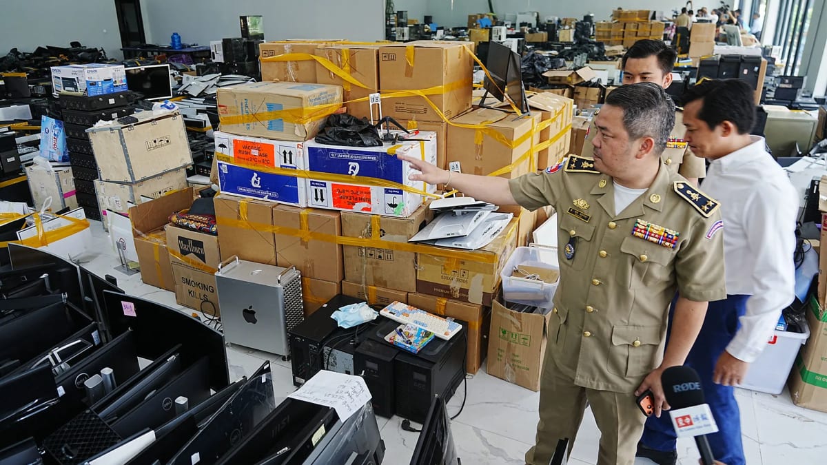 Cambodian government building representing new legislation protecting trafficking victims from online scam centers