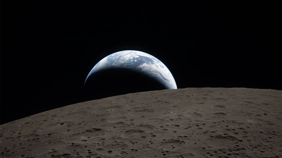 View of the moon's far side captured from NASA's Orion spacecraft during Artemis II mission