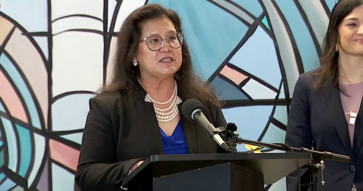 Ramsey County officials and St. Paul community leaders gathered at River Park Plaza announcement