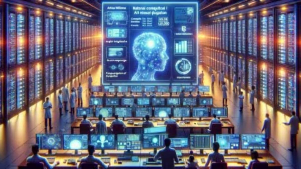 ** Students using laptops for online learning with IIT Madras campus building in background