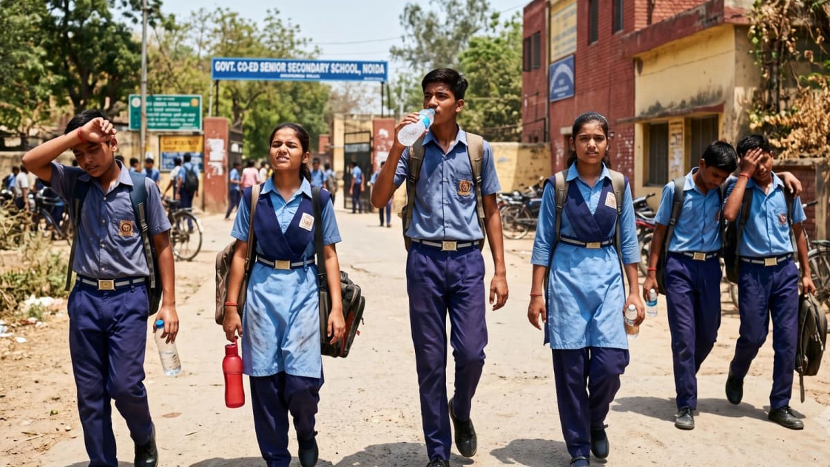 Noida Schools Shield Kids From Heat With Morning Classes