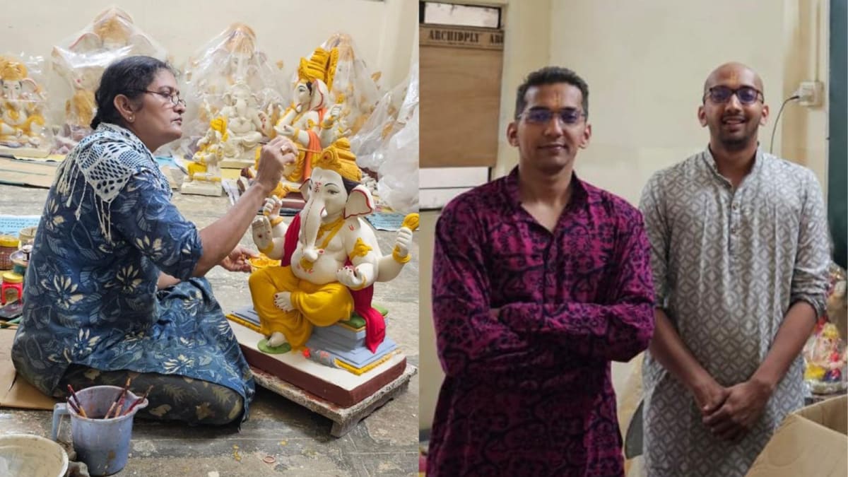 Pune Lawyers Make 200 Ganesh Idols That Dissolve in Minutes