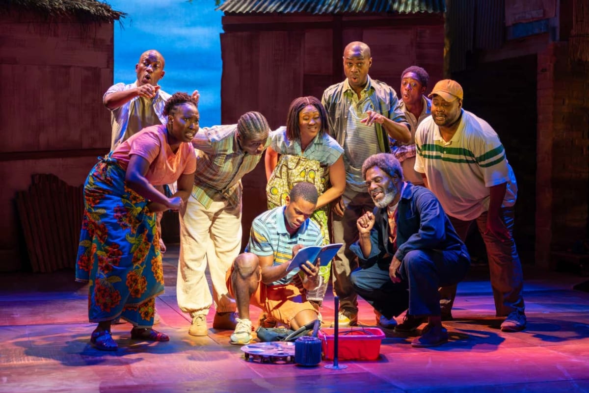 Young actor performing as William Kamkwamba in London musical about building windmill