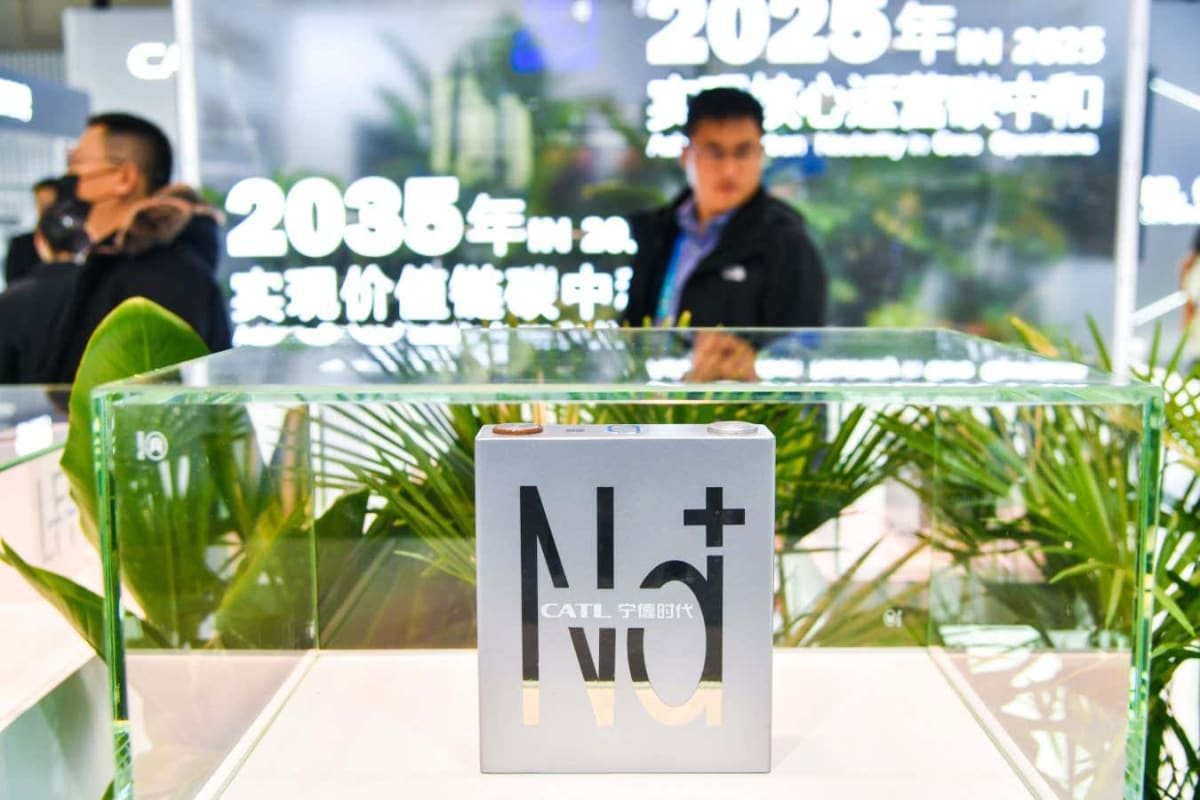 CATL sodium-ion battery displayed at automotive trade show in China