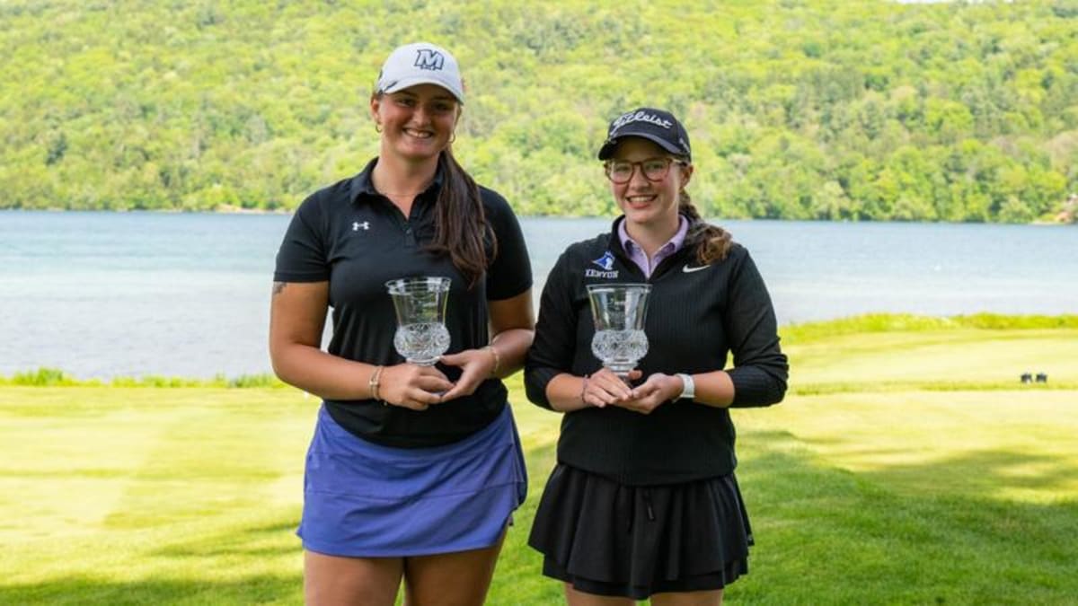 Dannah Smith celebrating championship win at Leatherstocking Golf Course in Cooperstown, New York